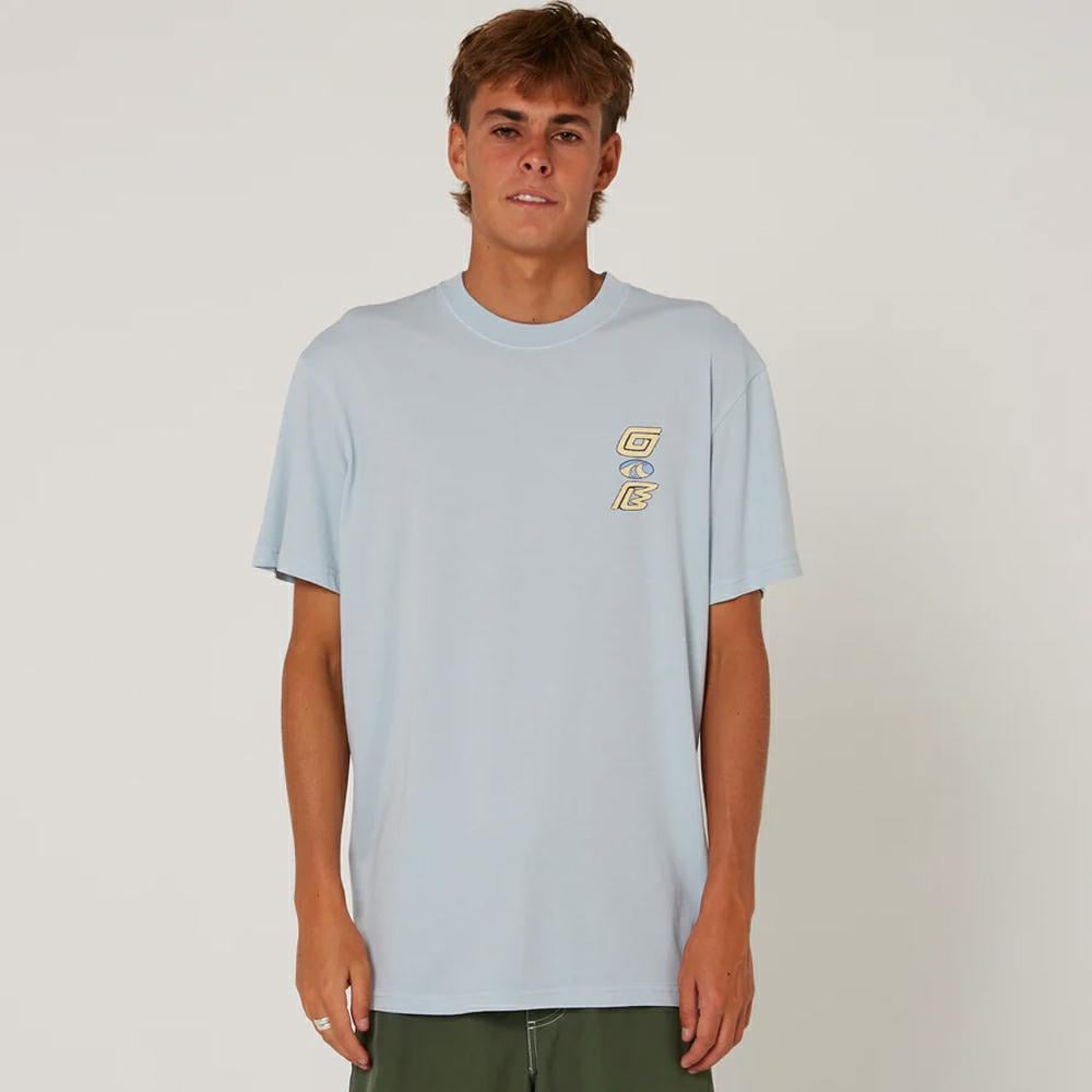 Ocean And Earth Washed Crazy Wave Tee Pale Blue. Ocean And Earth Tees in Mens Tees & Mens T-shirts & Singlets. Code: CMTS05125