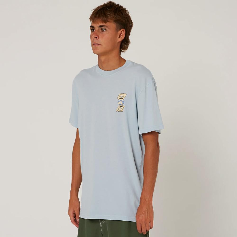 Ocean And Earth Washed Crazy Wave Tee Pale Blue. Ocean And Earth Tees in Mens Tees & Mens T-shirts & Singlets. Code: CMTS05125