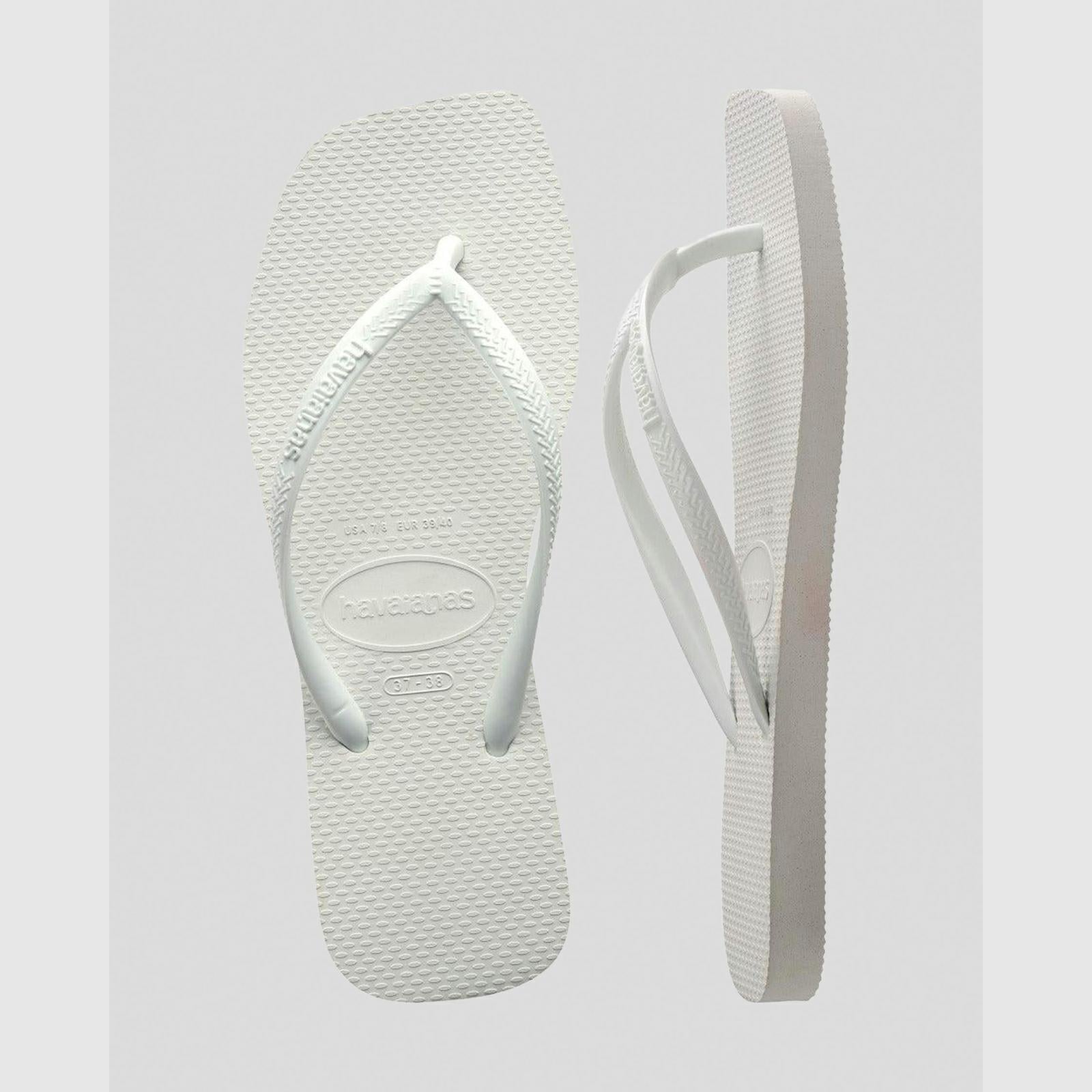 Havaianas Slim Square Solid White Solid White. Havaianas Thongs in Womens Thongs & Womens Footwear. Code: HSSB0001F