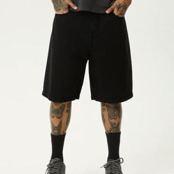 Afends Lil C Denim Baggy Shorts Wash Black. Afends Walkshorts - Fitted Waist in Mens Walkshorts - Fitted Waist & Mens Shorts. Code: M230314
