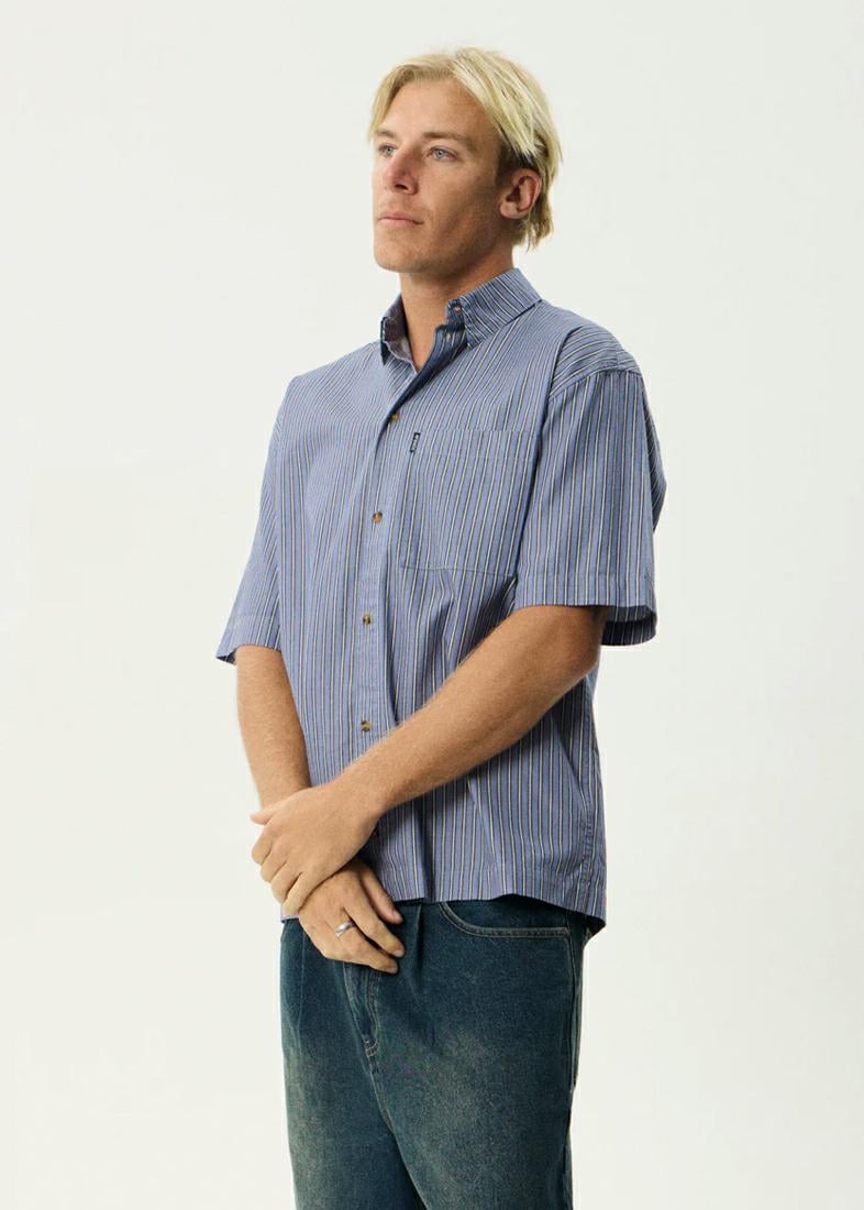 Afends Shipwreck Stripe Ss Shirt Marlin. Afends Shirts - Short Sleeve in Mens Shirts - Short Sleeve & Mens Shirts. Code: M240204