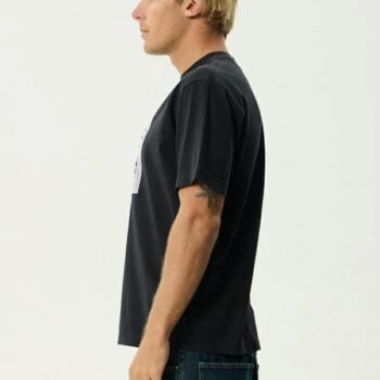 Afends Painter Retro Tee Stone Black. Afends Tees in Mens Tees & Mens T-shirts & Singlets. Code: M254000