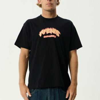 Afends Flame On Boxy Tee Black Black. Afends Tees in Mens Tees & Mens T-shirts & Singlets. Code: M254006