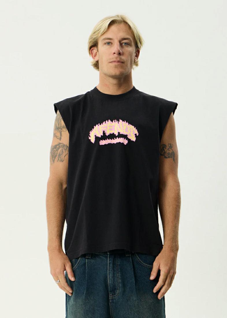 Afends Flame On Sleevless Tee Bl Stone Black. Afends Singlets & Tanks in Mens Singlets & Tanks & Mens T-shirts & Singlets. Code: M254082