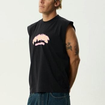 Afends Flame On Sleevless Tee Bl Stone Black. Afends Singlets & Tanks in Mens Singlets & Tanks & Mens T-shirts & Singlets. Code: M254082