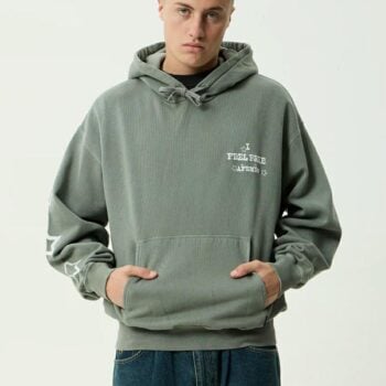 Afends Sonoran Boxy Po Hood Washed Sycamore. Afends Hoodies in Mens Hoodies & Mens Jackets, Jumpers & Knits. Code: M261514