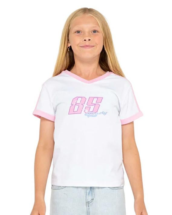 Rusty Le Baby Tee Girls White. Rusty Tees in Girls Tees & Girls T-shirts & Singlets. Code: TTG0087
