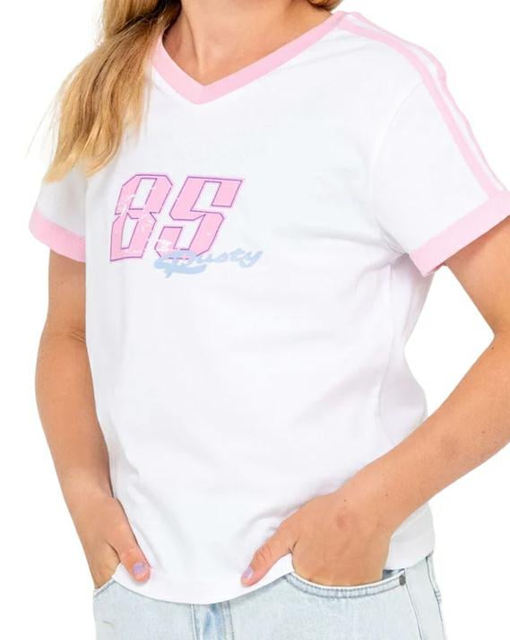 Rusty Le Baby Tee Girls White. Rusty Tees in Girls Tees & Girls T-shirts & Singlets. Code: TTG0087