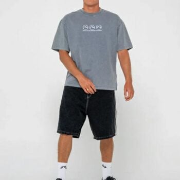 Rusty Crusoe Wash Short Sleeve China Blue. Rusty Tees in Mens Tees & Mens T-shirts & Singlets. Code: TTM2969