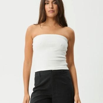 Afends Jamie Rip Tube Tope White. Afends Fashion Tops in Womens Fashion Tops & Womens T-shirts & Singlets. Code: W240096