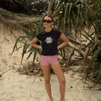 Afends Tropic Of Cancer Baby Tee Black. Afends Tees in Womens Tees & Womens T-shirts & Singlets. Code: W254001