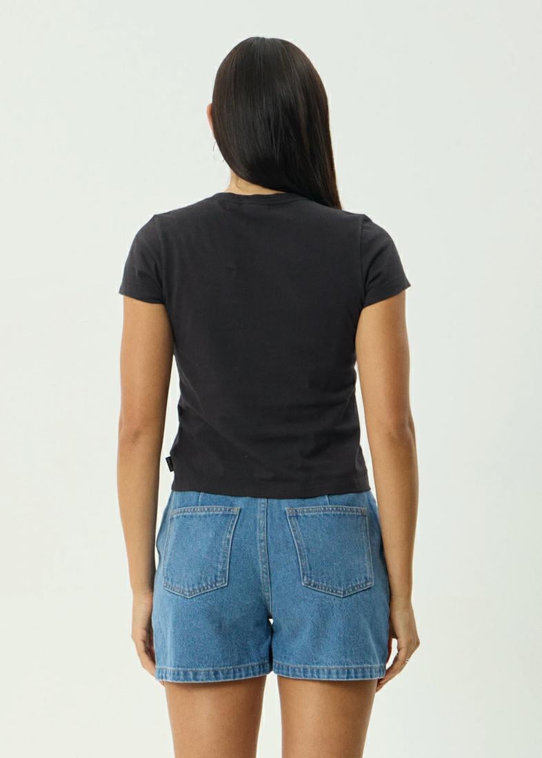 Afends Tropic Of Cancer Baby Tee Black. Afends Tees in Womens Tees & Womens T-shirts & Singlets. Code: W254001
