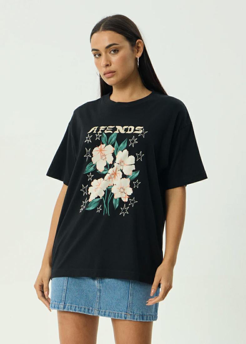 Afends Anouk Oversized Tee Black. Afends Tees in Womens Tees & Womens T-shirts & Singlets. Code: W254011