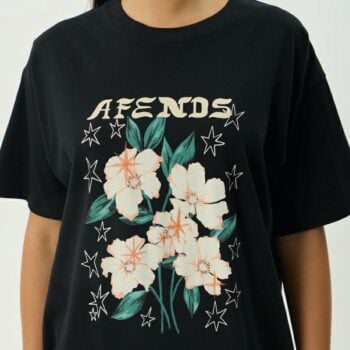 Afends Anouk Oversized Tee Black. Afends Tees in Womens Tees & Womens T-shirts & Singlets. Code: W254011
