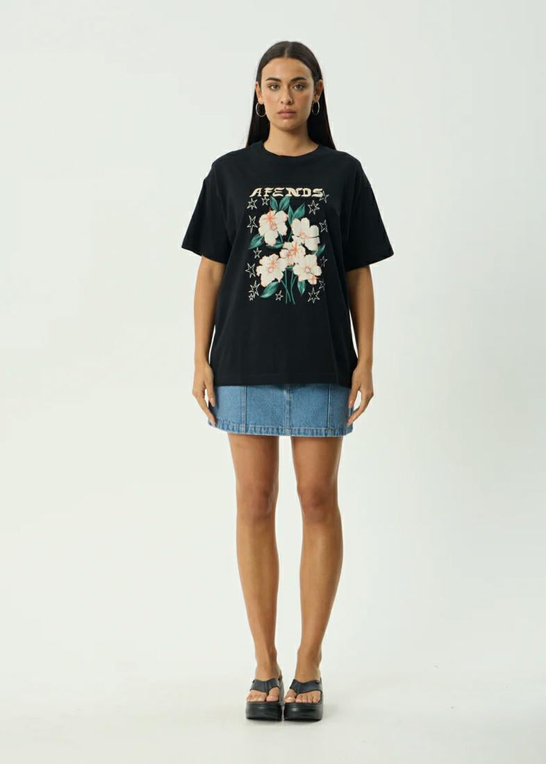 Afends Anouk Oversized Tee Black. Afends Tees in Womens Tees & Womens T-shirts & Singlets. Code: W254011