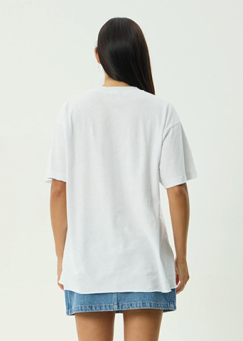 Afends Sunbake Oversized Tee White. Afends Tees in Womens Tees & Womens T-shirts & Singlets. Code: W254014