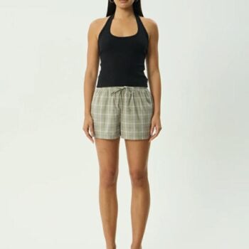 Afends Scout Check Short Olive Olive Check. Afends Walkshorts - Elastic Waist in Womens Walkshorts - Elastic Waist & Womens Shorts. Code: W254303