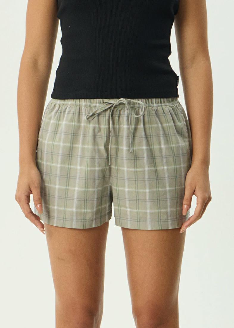 Afends Scout Check Short Olive Olive Check. Afends Walkshorts - Elastic Waist in Womens Walkshorts - Elastic Waist & Womens Shorts. Code: W254303