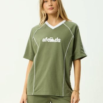 Afends Dirts Oversize Tee Deep Olive. Afends Tees in Womens Tees & Womens T-shirts & Singlets. Code: W261007
