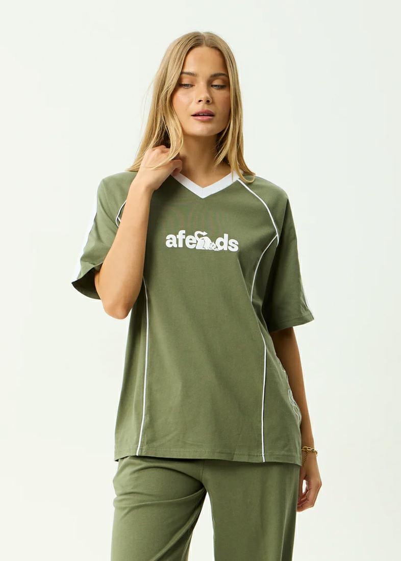 Afends Dirts Oversize Tee Deep Olive. Afends Tees in Womens Tees & Womens T-shirts & Singlets. Code: W261007
