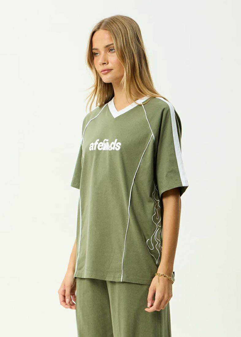 Afends Dirts Oversize Tee Deep Olive. Afends Tees in Womens Tees & Womens T-shirts & Singlets. Code: W261007