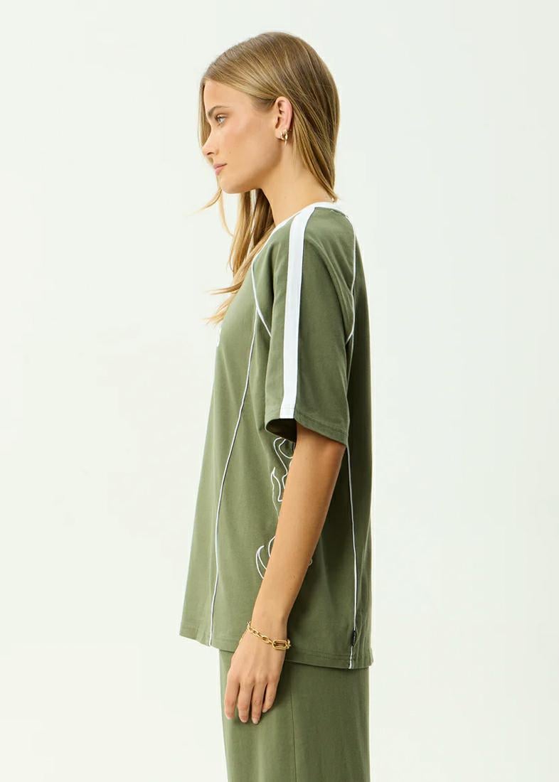 Afends Dirts Oversize Tee Deep Olive. Afends Tees in Womens Tees & Womens T-shirts & Singlets. Code: W261007