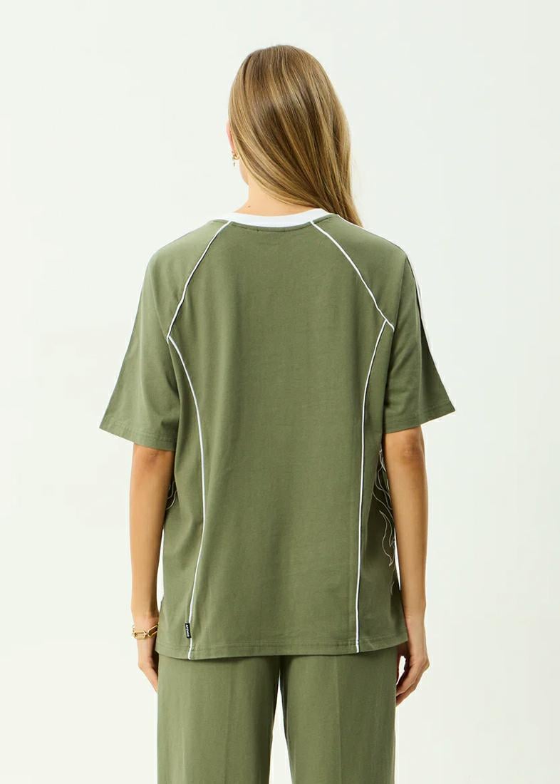 Afends Dirts Oversize Tee Deep Olive. Afends Tees in Womens Tees & Womens T-shirts & Singlets. Code: W261007