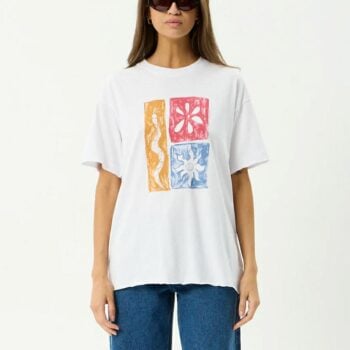 Afends Zephyr Os Tee White. Afends Tees in Womens Tees & Womens T-shirts & Singlets. Code: W261011
