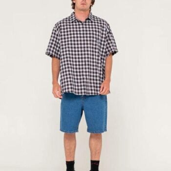 Rusty Lucifer Loose Jort Middy Blue. Rusty Walkshorts - Fitted Waist in Mens Walkshorts - Fitted Waist & Mens Shorts. Code: WKM1162