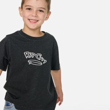 Rip Curl Ride The Wave Wash Tee - Washed Black. Rip Curl Tees in Toddlers Tees & Toddlers T-shirts & Singlets. Code: 02YTTE