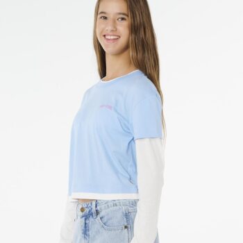 Rip Curl Sunshine Squad Ls Tee - Kids Sky Blue. Rip Curl Tees - Long Sleeve in Girls Tees - Long Sleeve & Girls T-shirts & Singlets. Code: 06DGTE