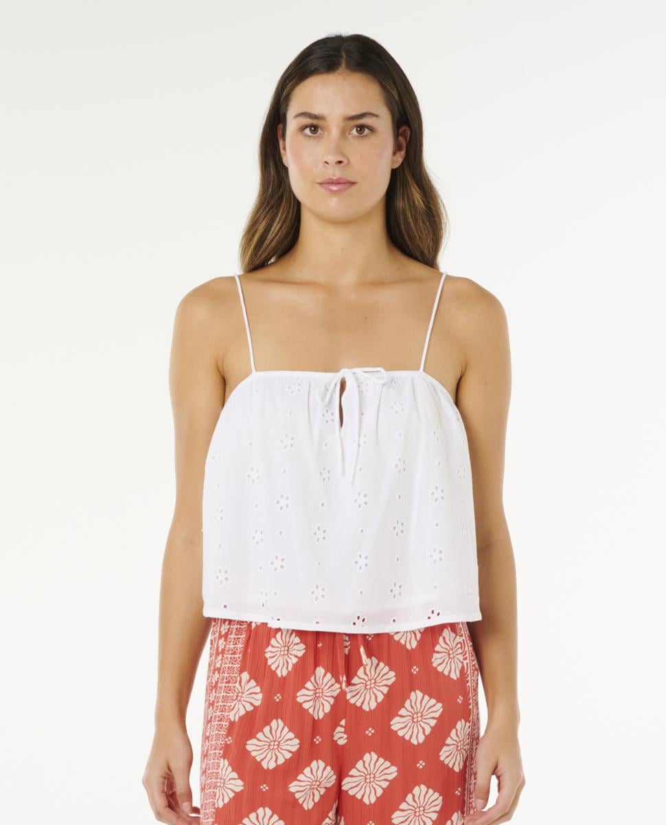 Rip Curl Oasis Broderie Top White. Rip Curl Shirts - Short Sleeve in Womens Shirts - Short Sleeve & Womens Shirts. Code: 06VWSH