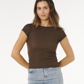 Rip Curl Coastal Ss Top Brown. Rip Curl Tees in Womens Tees & Womens T-shirts & Singlets. Code: 0M6WTE