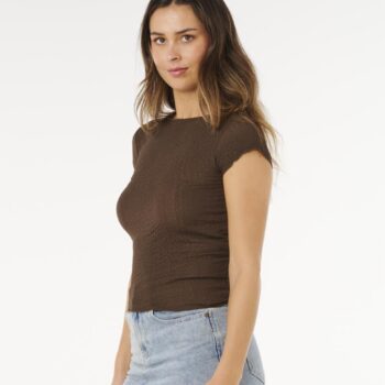 Rip Curl Coastal Short Sleeve Top Brown. Rip Curl Tees in Womens Tees & Womens T-shirts & Singlets. Code: 0M6WTE