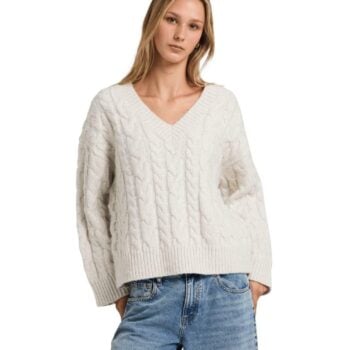 Rvca Cable V Neck Sweater Star White. Rvca Knitwears in Womens Knitwears & Womens Jackets, Jumpers & Knits. Code: 23B074511
