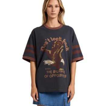 Rvca Toni Ringer Tee Washed Black. Rvca Tees in Womens Tees & Womens T-shirts & Singlets. Code: 23B351615