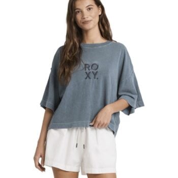 Roxy Warm Ups Oversized Crop T Dark Slate. Roxy Tees in Womens Tees & Womens T-shirts & Singlets. Code: 26B351673