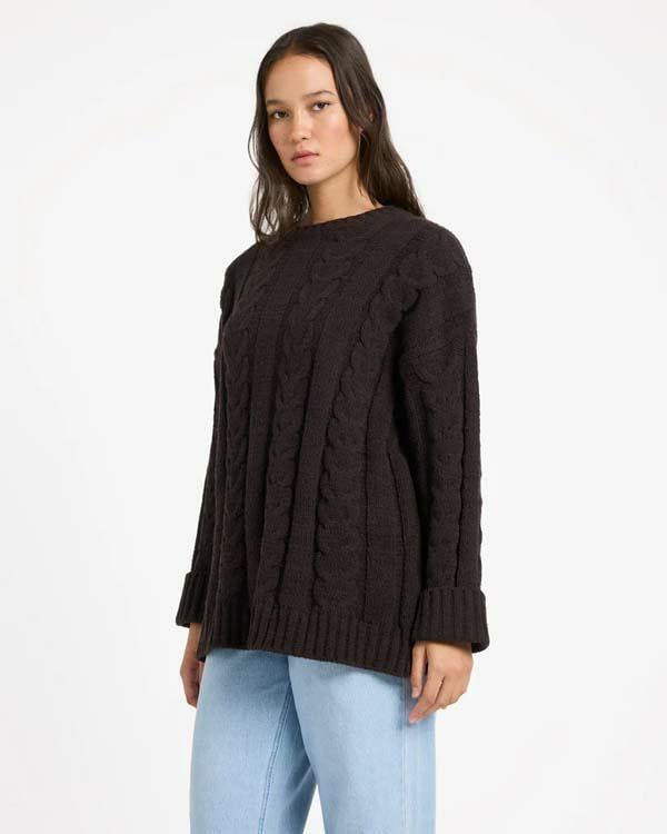 Volcom Cable Cove Sweater Vintage Black. Volcom Knitwears in Womens Knitwears & Womens Jackets, Jumpers & Knits. Code: B0732507