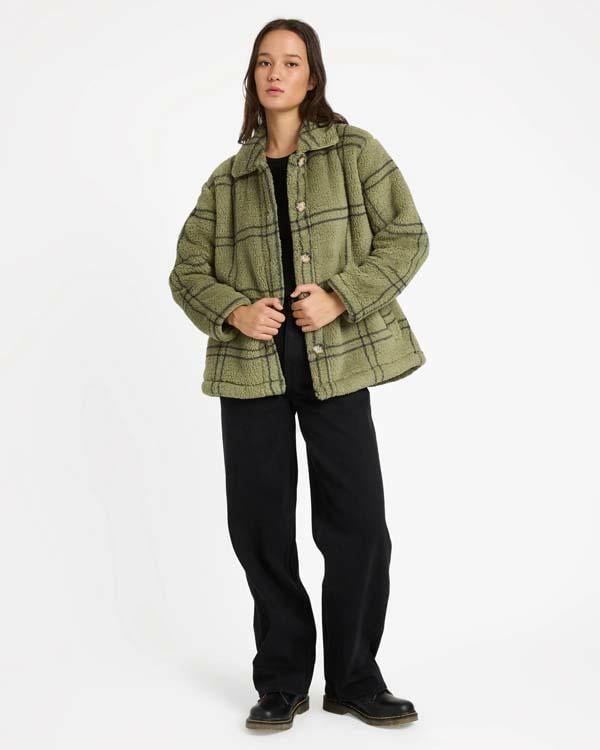 Volcom Supa Sonical Shacket Moss Stone. Volcom Jackets in Womens Jackets & Womens Jackets, Jumpers & Knits. Code: B1542504