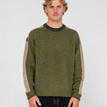 Rusty Fishermans Boxy Knitted C Shadow Army. Rusty Knitwears in Mens Knitwears & Mens Jackets, Jumpers & Knits. Code: CKM0387