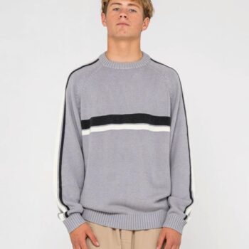 Rusty White Lines 2.0 Knitted C Stone Grey. Rusty Knitwears in Mens Knitwears & Mens Jackets, Jumpers & Knits. Code: CKM0389