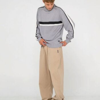 Rusty White Lines 2.0 Knitted C Stone Grey. Rusty Knitwears in Mens Knitwears & Mens Jackets, Jumpers & Knits. Code: CKM0389