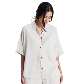 Roxy Beachy Nostalgia Linen Natural. Roxy Shirts - Short Sleeve in Womens Shirts - Short Sleeve & Womens Shirts. Code: ERJWT03745