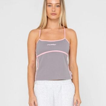 Rusty Freo King Fitted Top Ultimate Grey. Rusty Singlets & Tanks in Womens Singlets & Tanks & Womens T-shirts & Singlets. Code: FSL0766