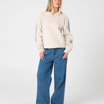 Rusty Two Timer Panelled Crew F Oatmeal / Grey. Rusty Knitwears in Womens Knitwears & Womens Jackets, Jumpers & Knits. Code: FTL0866