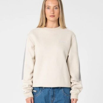 Rusty Two Timer Panelled Crew F Oatmeal / Grey. Rusty Knitwears in Womens Knitwears & Womens Jackets, Jumpers & Knits. Code: FTL0866