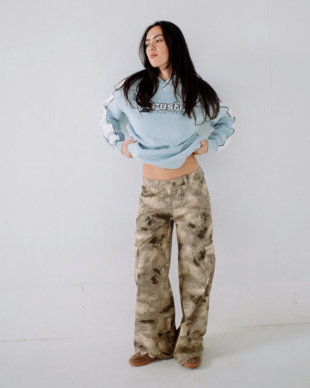 Rusty Hailstone Oversized Hoode Retro Blue. Rusty Hoodies in Womens Hoodies & Womens Jackets, Jumpers & Knits. Code: FTL0883