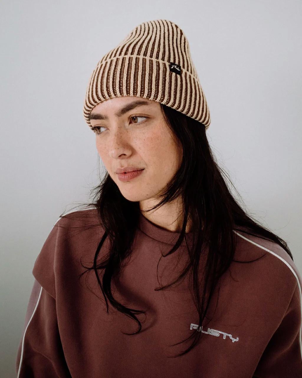 Rusty Pixel Beanie Oatmeal. Rusty Beanies And Scarves in Womens Beanies And Scarves & Womens Headwear. Code: HBL0345