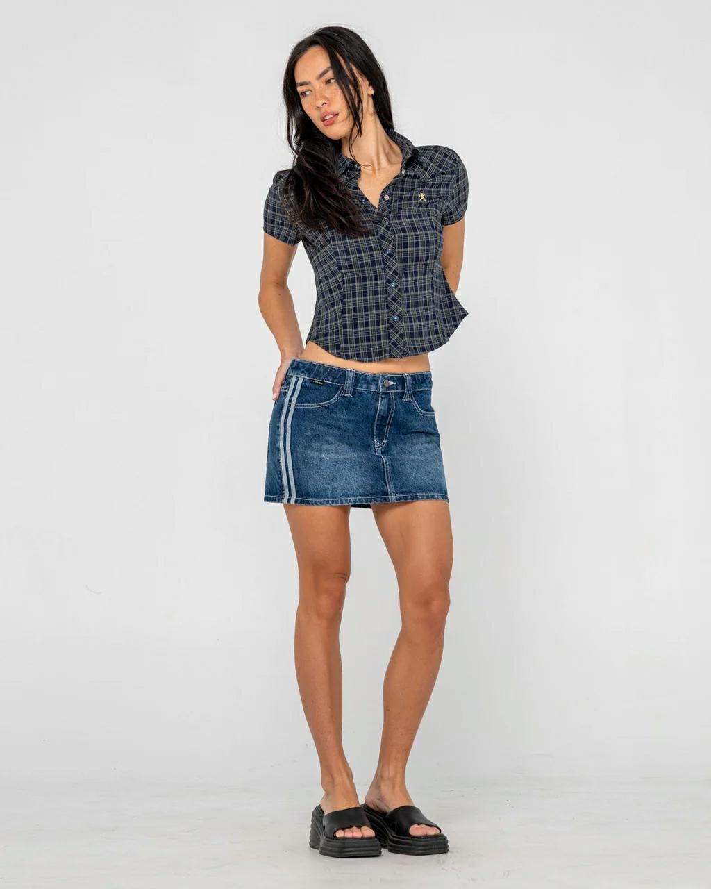 Rusty Flip Mommy Diy Low Rise M Blasted Deep Sea Blu. Rusty Skirts in Womens Skirts & Womens Skirts, Dresses & Jumpsuits. Code: SKL0662