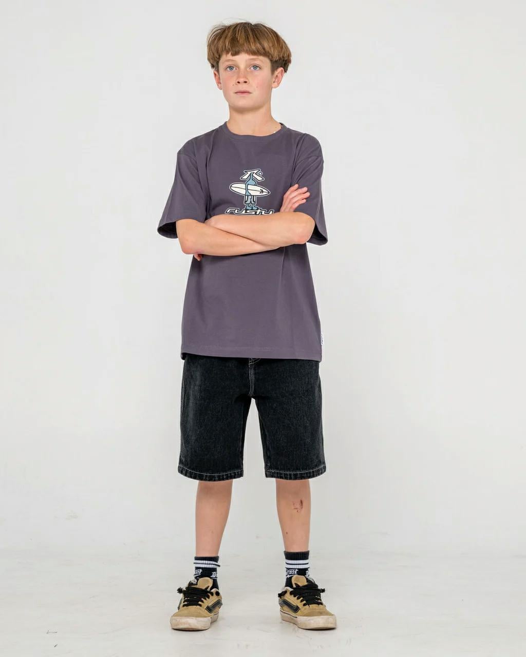Rusty Dr. Dot Short Sleeve Tee Coal. Rusty Tees in Boys Tees & Boys T-shirts & Singlets. Code: TTB0838